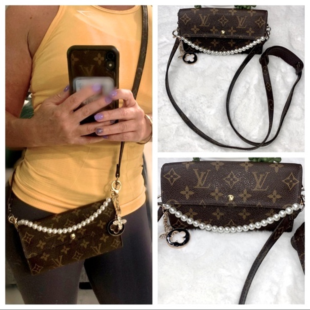 Louis Vuitton Sarah Long Wallet on Chain (WOC) (w/Louis Vuitton strap!)